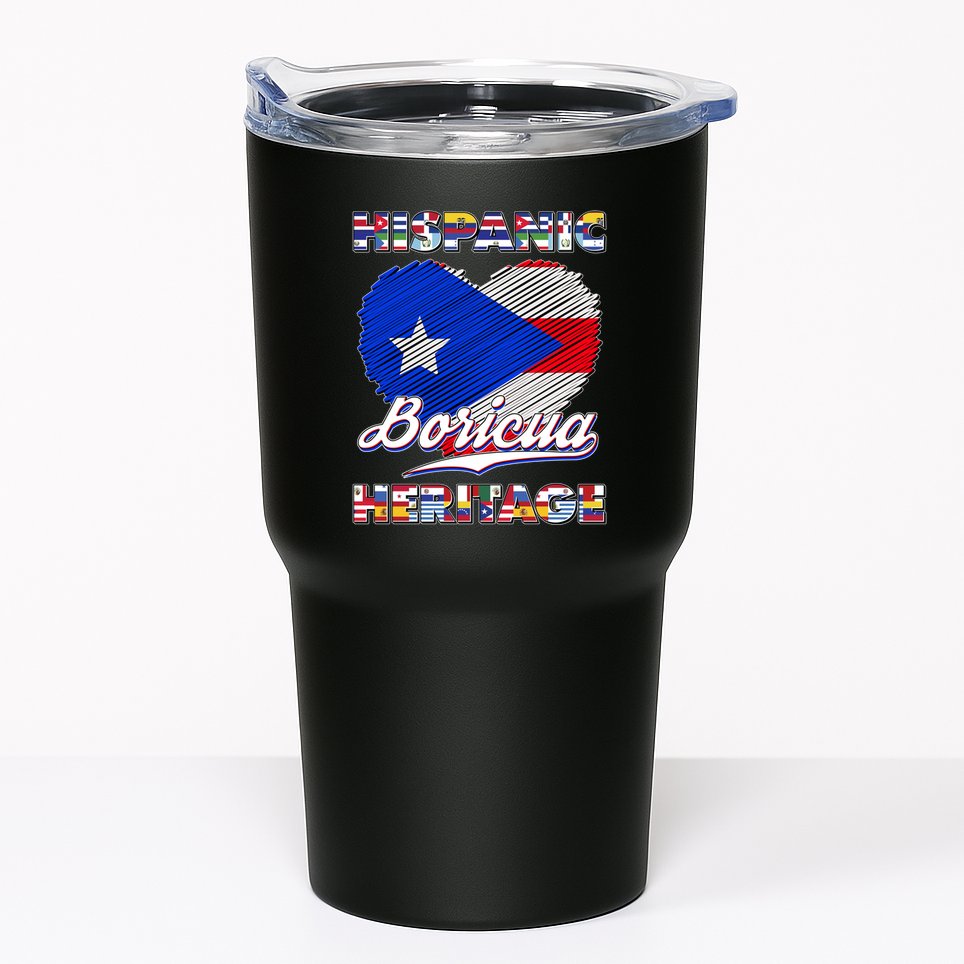 Hispanic Heritage Month Boricua Puerto Rico Flag Tumbler