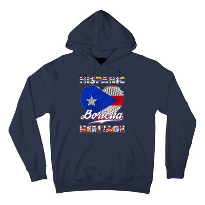 Hispanic Heritage Month Boricua Puerto Rico Flag Hoodie