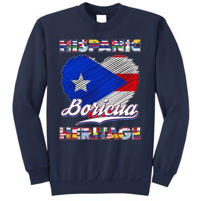 Hispanic Heritage Month Boricua Puerto Rico Flag Sweatshirt