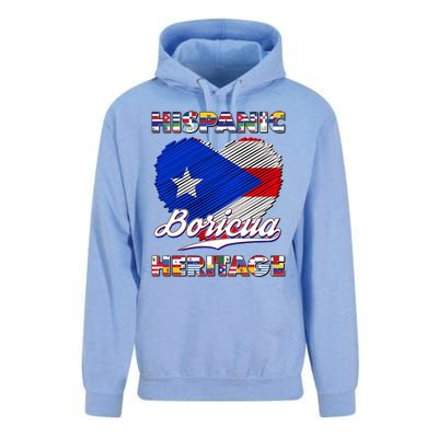 Hispanic Heritage Month Boricua Puerto Rico Flag Unisex Surf Hoodie