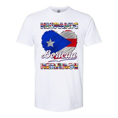 Hispanic Heritage Month Boricua Puerto Rico Flag Softstyle CVC T-Shirt