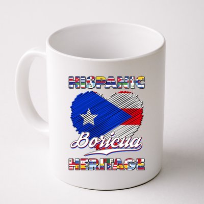 Hispanic Heritage Month Boricua Puerto Rico Flag Coffee Mug