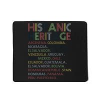 Hispanic Heritage Month Latino Countries Names Retro Vintage Mousepad