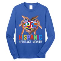 Hispanic Heritage Month All Countries Heart Hands Long Sleeve Shirt