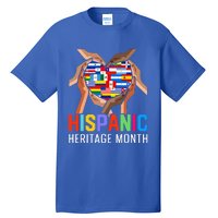 Hispanic Heritage Month All Countries Heart Hands Tall T-Shirt