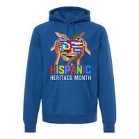 Hispanic Heritage Month All Countries Heart Hands Premium Hoodie