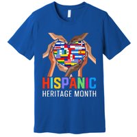 Hispanic Heritage Month All Countries Heart Hands Premium T-Shirt