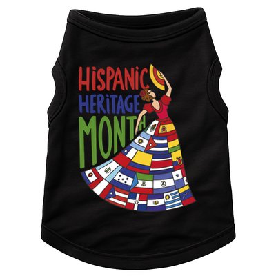 Hispanic Heritage Month Lady Flag Doggie Tank