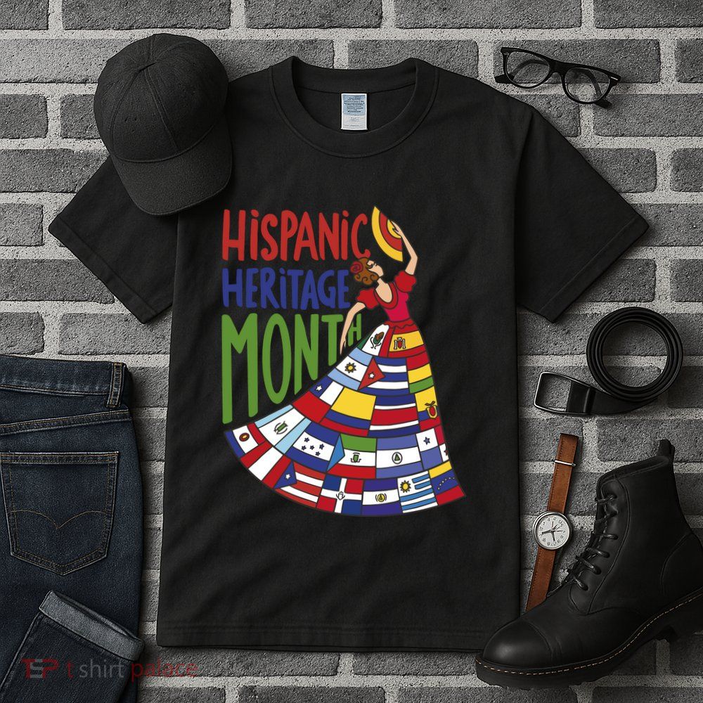 Hispanic Heritage Month Lady Flag Tall T-Shirt