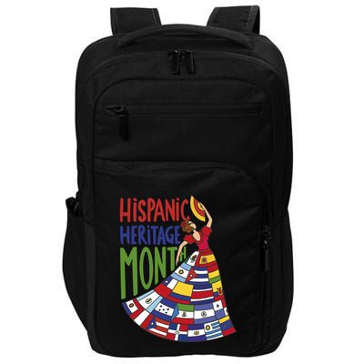 Hispanic Heritage Month Lady Flag Impact Tech Backpack