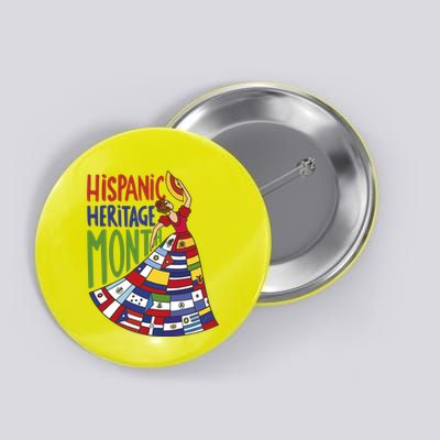 Hispanic Heritage Month Lady Flag Button