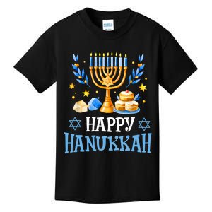 Happy Hanukkah Menorah Chanukah Jewish Kids T-Shirt