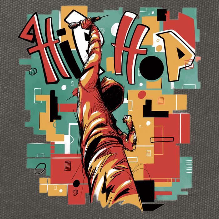 Hip Hop Music Retro Logo Cotton Canvas Backpack