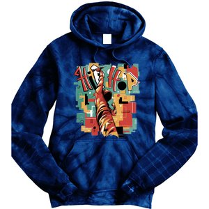 Hip Hop Music Retro Logo Tie Dye Hoodie