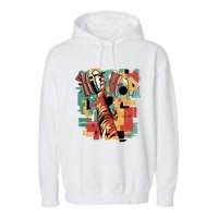 Hip Hop Music Retro Logo Garment-Dyed Fleece Hoodie