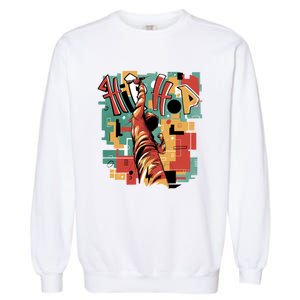 Hip Hop Music Retro Logo Garment-Dyed Sweatshirt