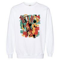 Hip Hop Music Retro Logo Garment-Dyed Sweatshirt