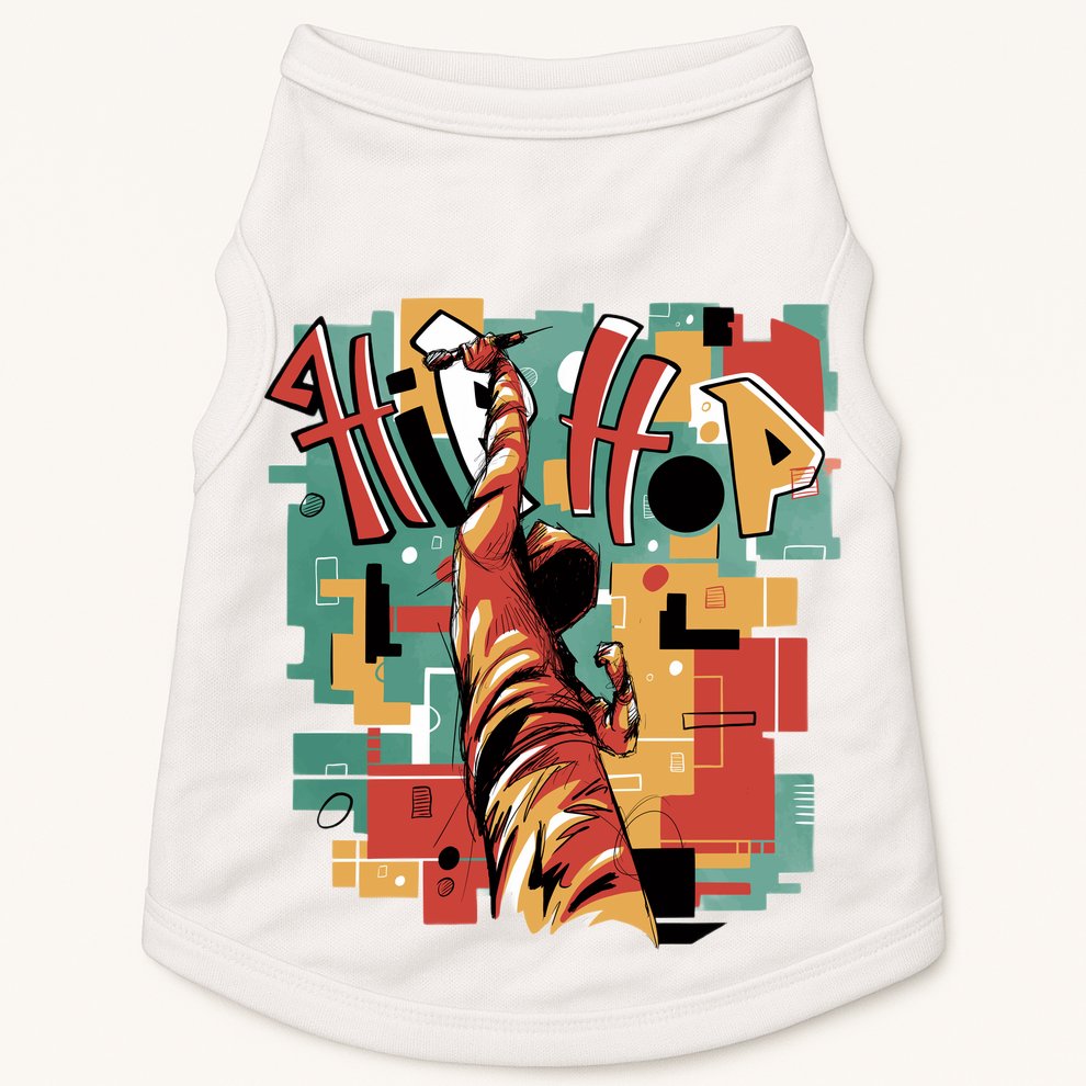Hip Hop Music Retro Logo Doggie Tank