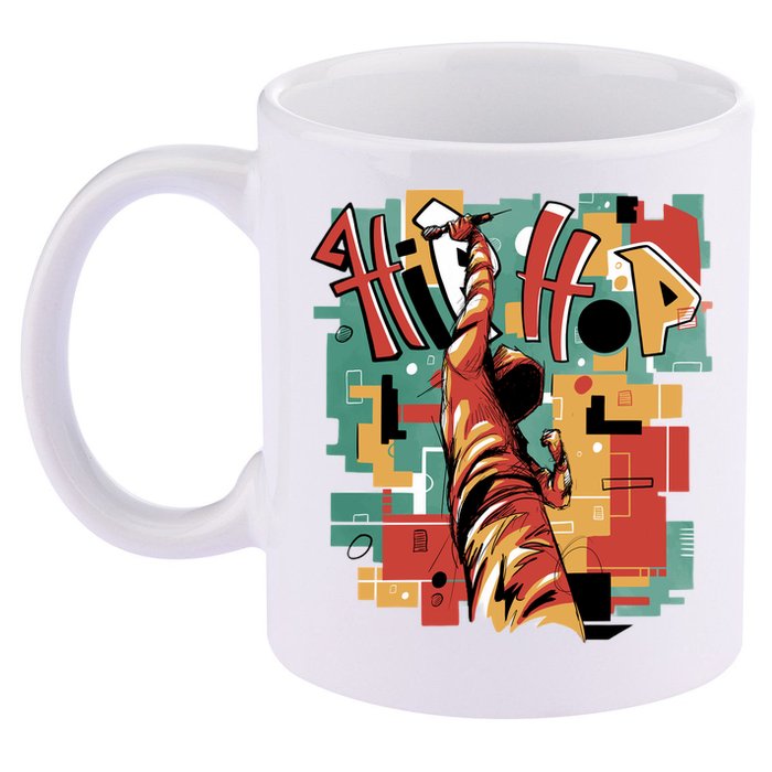 Hip Hop Music Retro Logo 11oz C Handle Ceramic Mug
