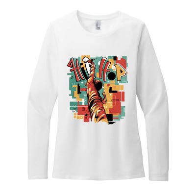 Hip Hop Music Retro Logo Womens CVC Long Sleeve Shirt