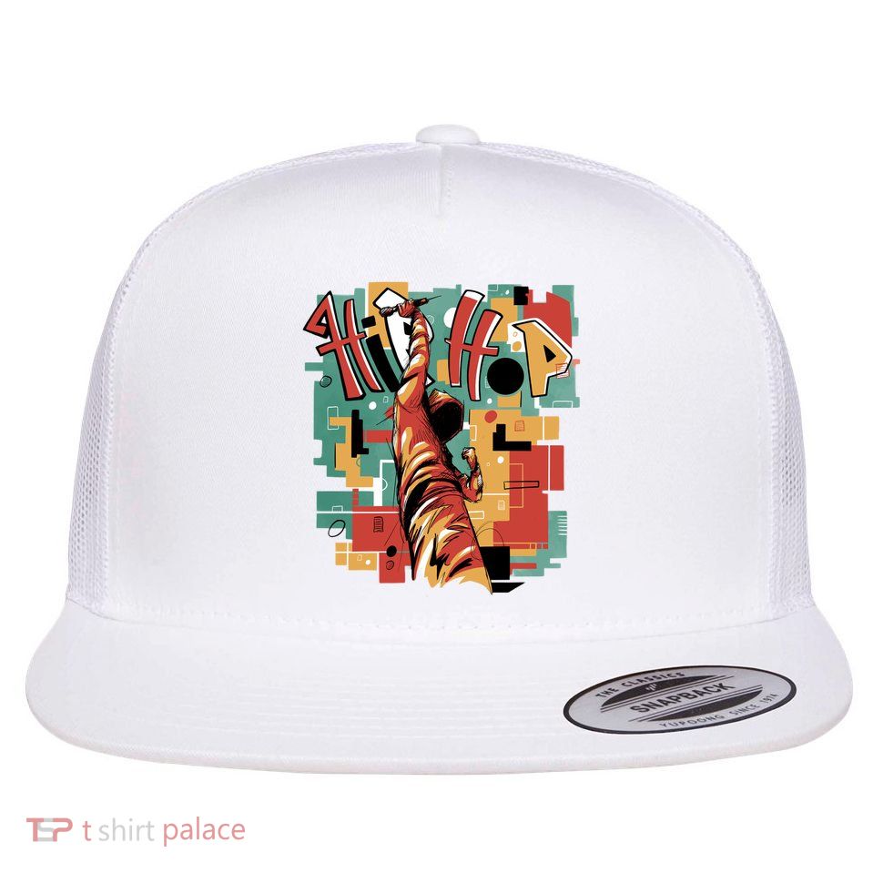 Hip Hop Music Retro Logo Flatbill Hat