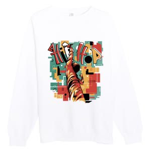 Hip Hop Music Retro Logo Premium Crewneck Sweatshirt