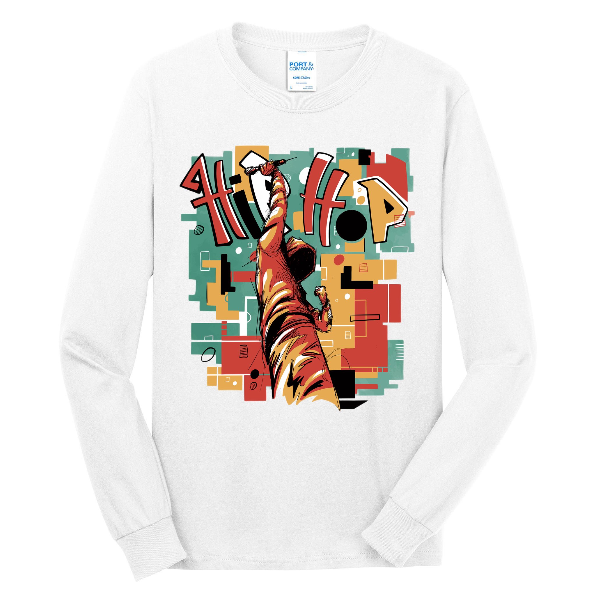 Hip Hop Music Retro Logo Tall Long Sleeve T-Shirt