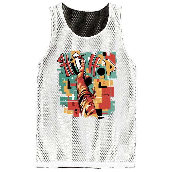 Hip Hop Music Retro Logo Mesh Reversible Basketball Jersey Tank