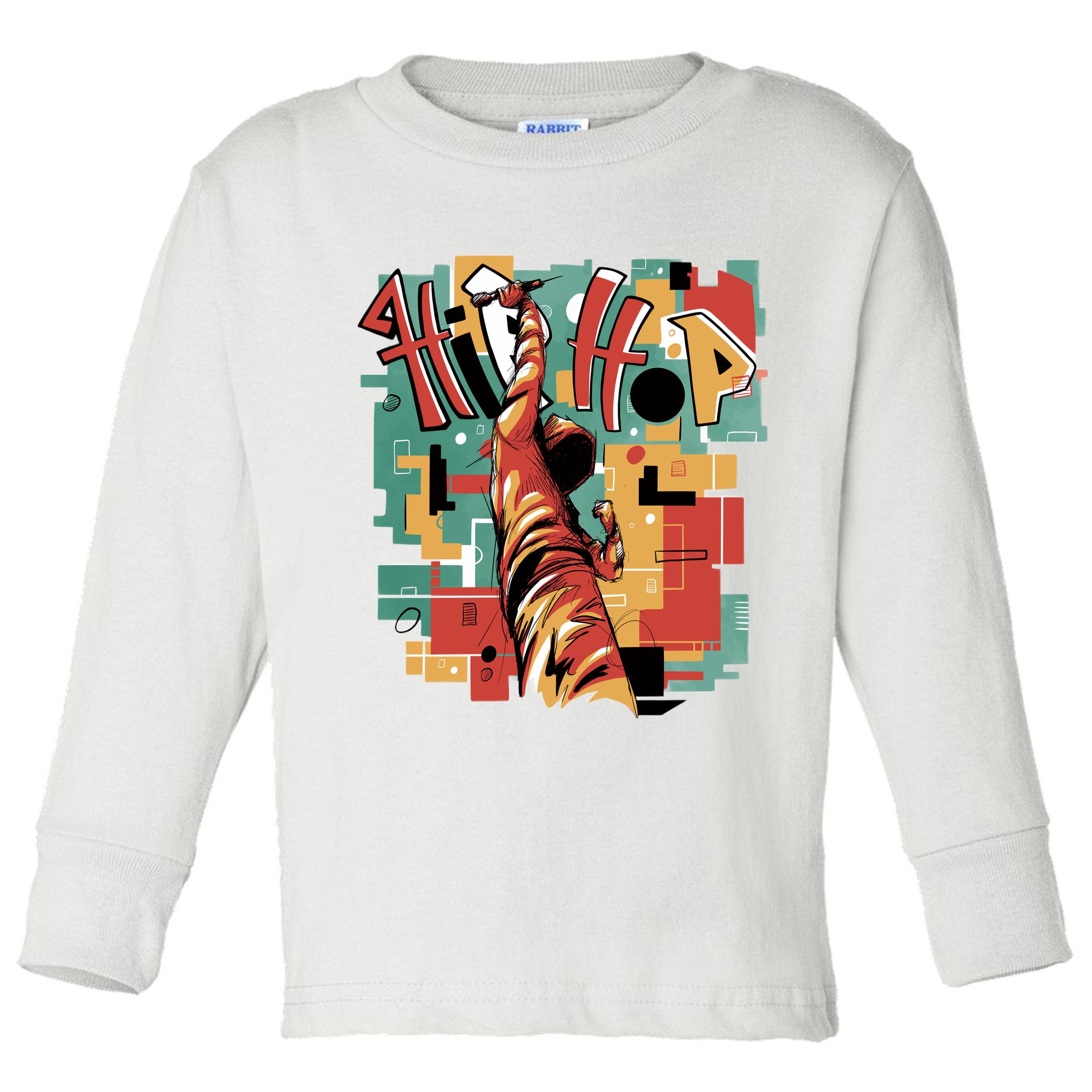 Hip Hop Music Retro Logo Toddler Long Sleeve Shirt