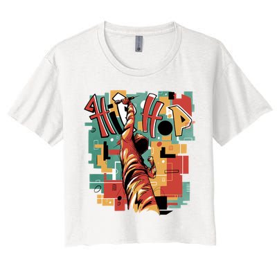 Hip Hop Music Retro Logo Crop Top