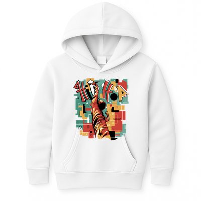 Hip Hop Music Retro Logo Kids Hoodie