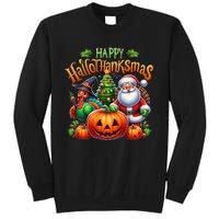 Happy Hallothanksmas Merry Christmas Halloween Thanksgiving Sweatshirt