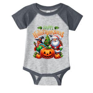 Happy Hallothanksmas Merry Christmas Halloween Thanksgiving Infant Baby Jersey Bodysuit