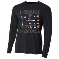 Hispanic Heritage Month Latino Countries Names Maps Cooling Performance Long Sleeve Crew