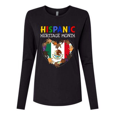 Hispanic Heritage Month Mexico Heart Boy Girl Womens Cotton Relaxed Long Sleeve T-Shirt