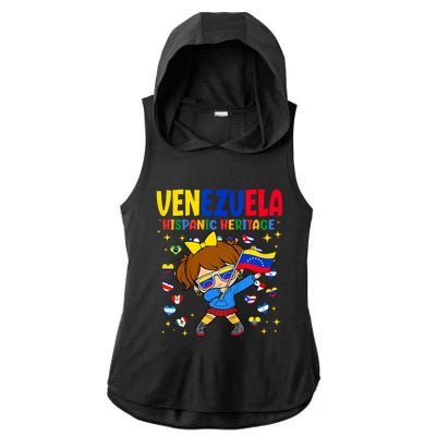 Hispanic Heritage Month Venezuela Flag Venezuelan Ladies PosiCharge Tri-Blend Wicking Draft Hoodie Tank