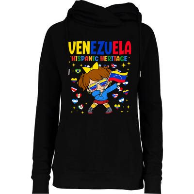 Hispanic Heritage Month Venezuela Flag Venezuelan Womens Funnel Neck Pullover Hood