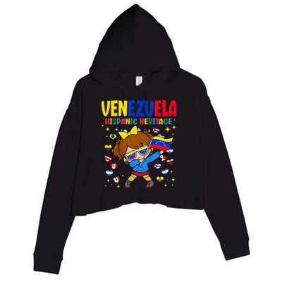 Hispanic Heritage Month Venezuela Flag Venezuelan Crop Fleece Hoodie