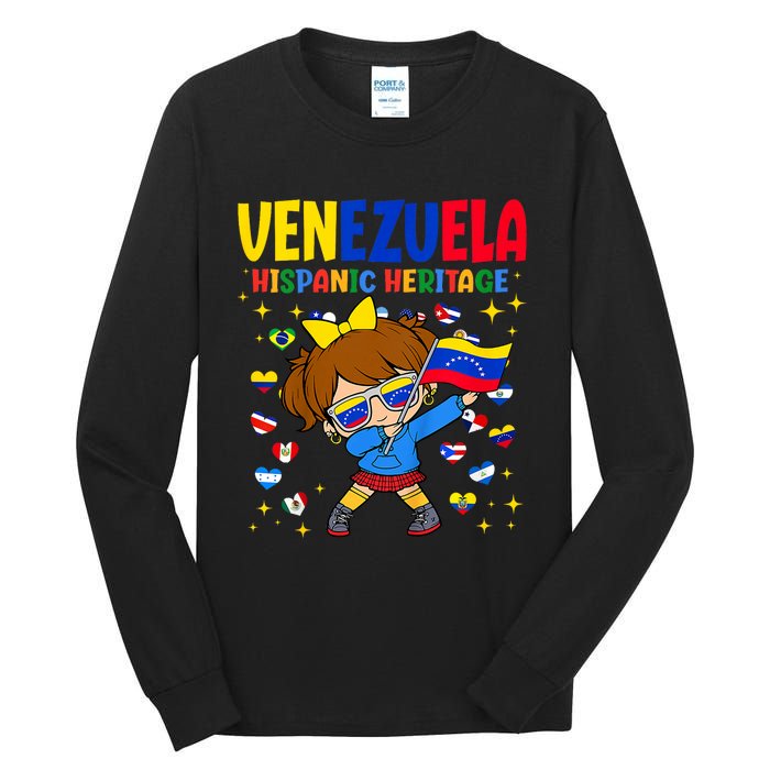 Hispanic Heritage Month Venezuela Flag Venezuelan Tall Long Sleeve T-Shirt