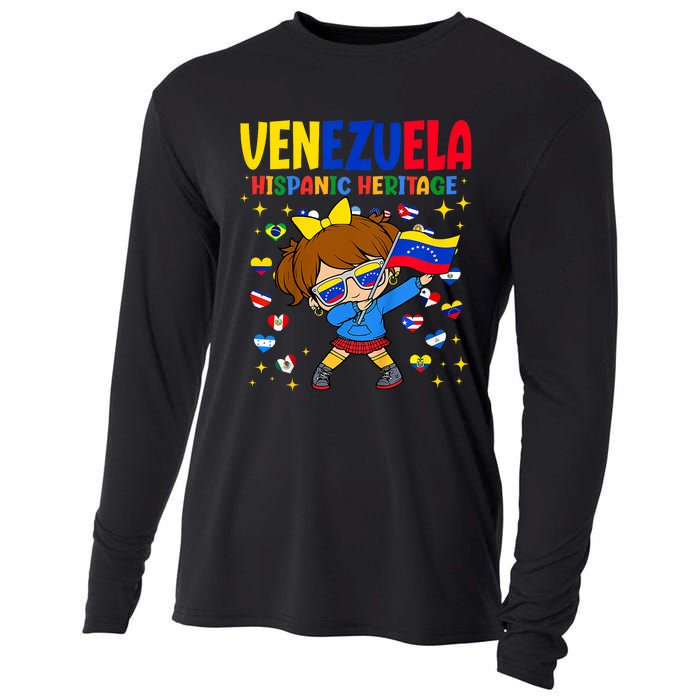 Hispanic Heritage Month Venezuela Flag Venezuelan Cooling Performance Long Sleeve Crew