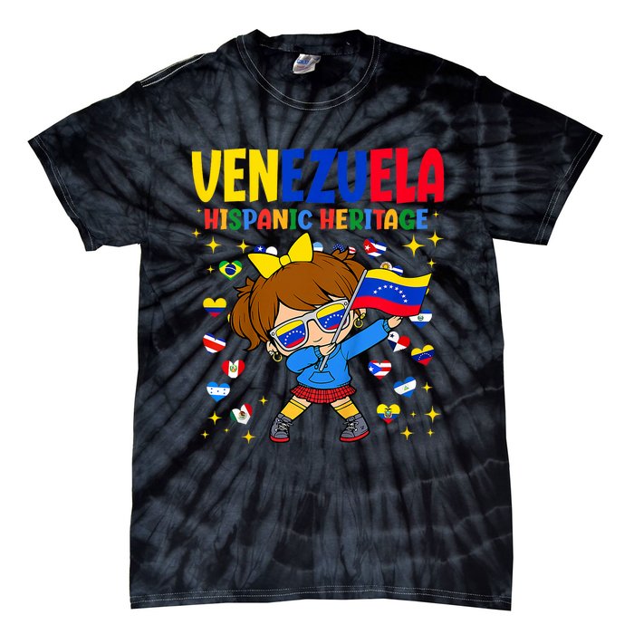 Hispanic Heritage Month Venezuela Flag Venezuelan Tie-Dye T-Shirt