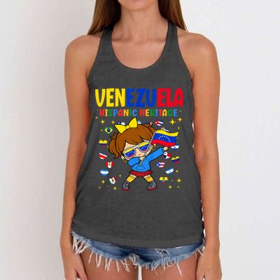 Hispanic Heritage Month Venezuela Flag Venezuelan Women's Knotted Racerback Tank