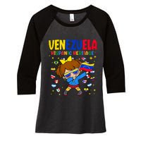 Hispanic Heritage Month Venezuela Flag Venezuelan Women's Tri-Blend 3/4-Sleeve Raglan Shirt