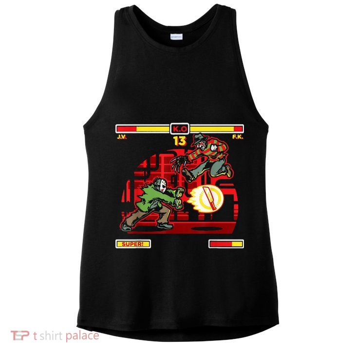 Halloween Horror Movie Characters Match Up KO Ladies PosiCharge Tri-Blend Wicking Tank