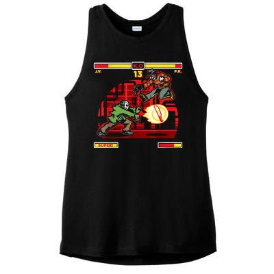 Halloween Horror Movie Characters Match Up KO Ladies PosiCharge Tri-Blend Wicking Tank