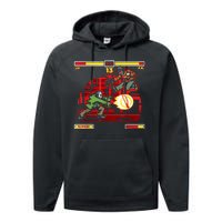 Halloween Horror Movie Characters Match Up KO Performance Fleece Hoodie