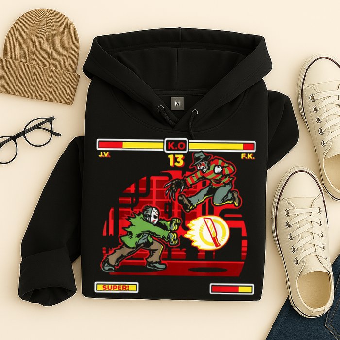 Halloween Horror Movie Characters Match Up KO Hoodie