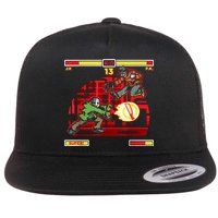 Halloween Horror Movie Characters Match Up KO Flat Bill Trucker Hat