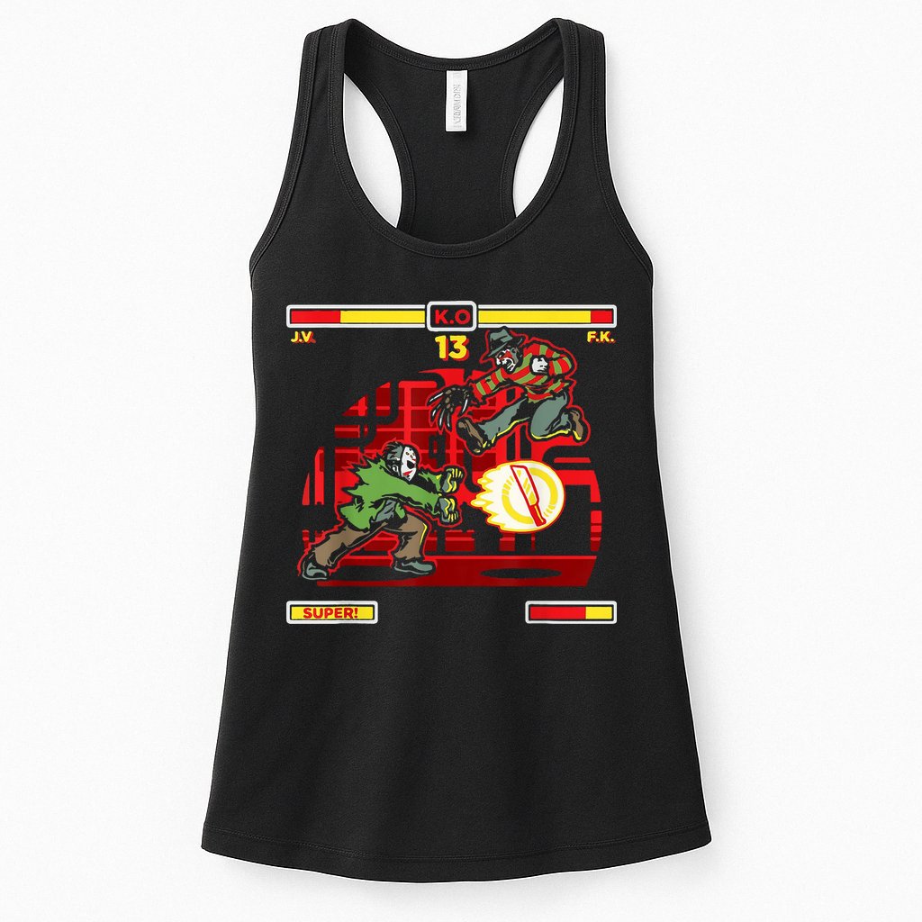 Halloween Horror Movie Characters Match Up KO Womens Tank Top