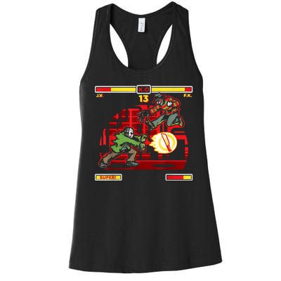 Halloween Horror Movie Characters Match Up KO Women's Racerback Tank